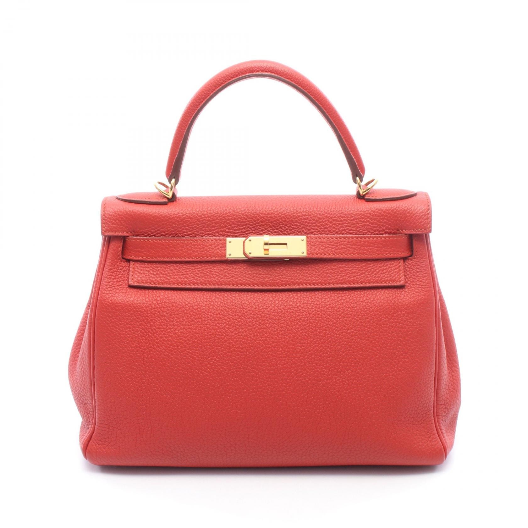 エルメス HERMES ケリー28 ヴァーミリオン 内縫い 2WAY ハンドバッグ バッグ トゴ トゴ □R刻印(2014年製造) レディース レッド系 【中古】