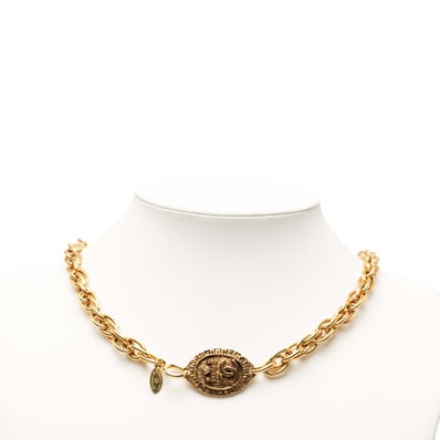 シャネル ココマーク チェーン ネックレス ゴールド メッキ レディース CHANEL 【中古】