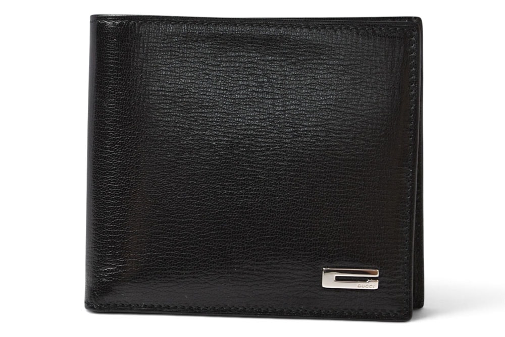 グッチ 財布 美品 ヴィンテージ メンズ GUCCI 折財布 レザー ブラック 034.0416【中古】