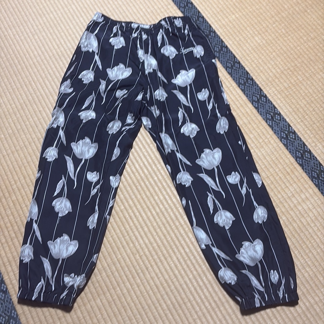 Supreme Floral Silk Track Pant "Black"