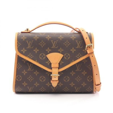 ルイ・ヴィトン LOUIS VUITTON ベルエア モノグラム 2WAY ハンドバッグ バッグ PVCコーティングキャンバス レザー レディース ブラウン系 M51122 【中古】