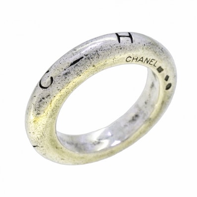 【6jdb0889-k】シャネル リング シャネルロゴ シルバー925 13.5号【中古】レディース
