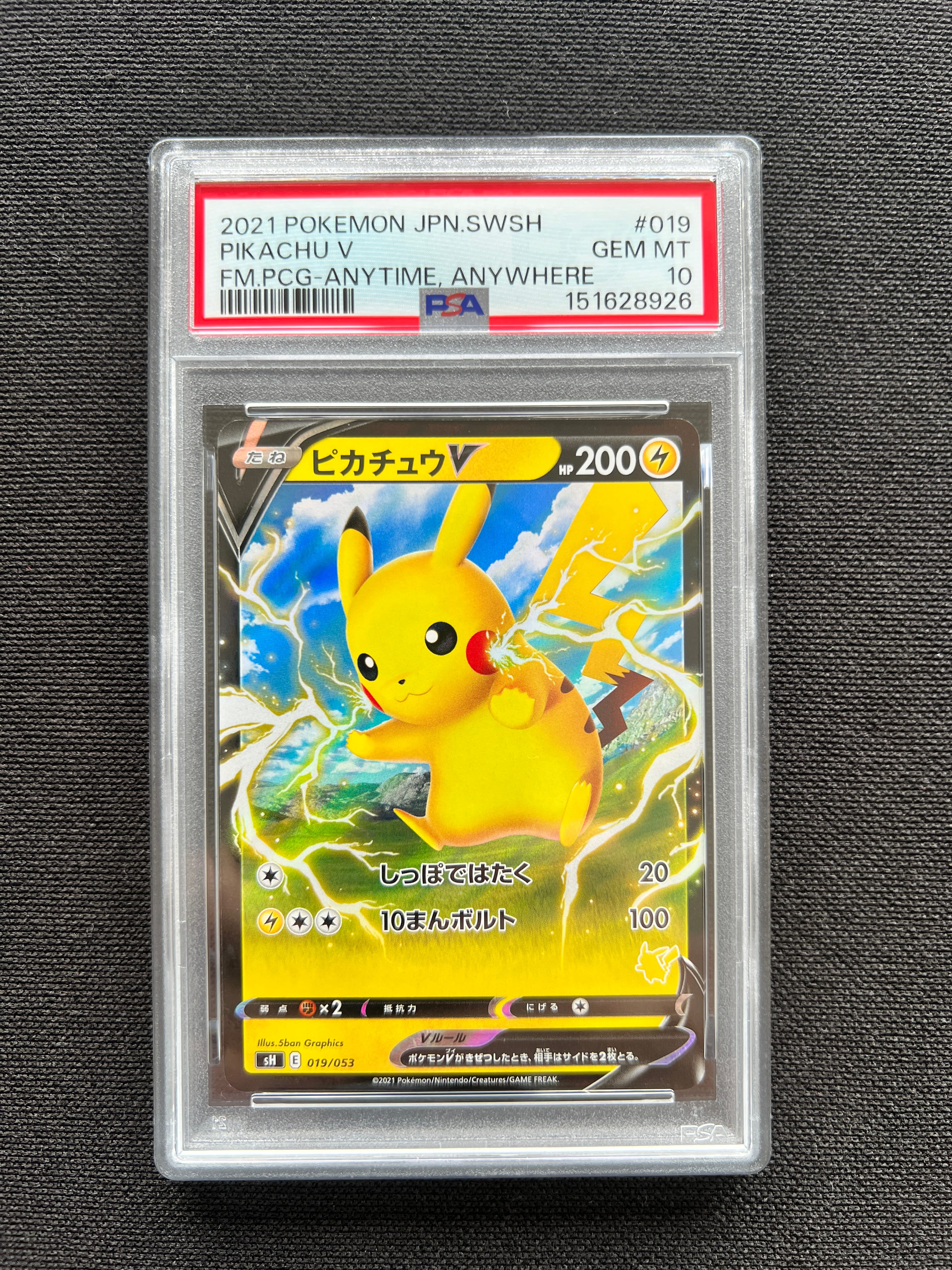 PSA10】ピカチュウV RR仕様 [SH 019/053](ファミリーポケモンカード