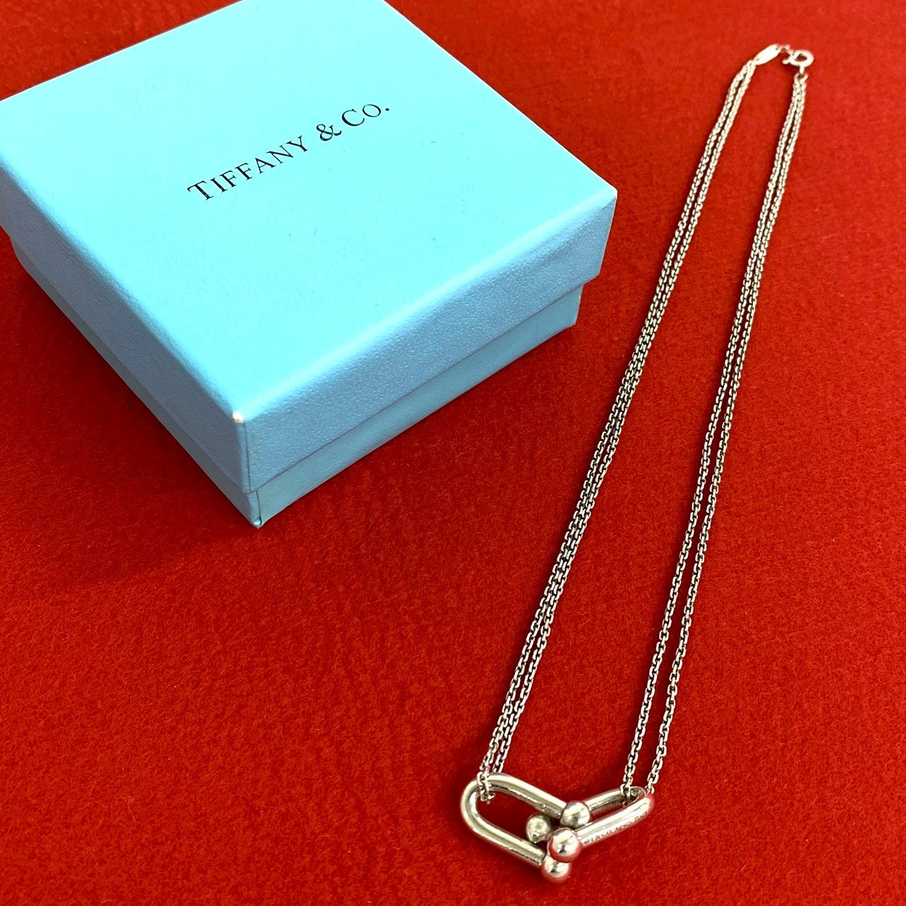 TIFFANY&Co. ティファニー ハードウェア ダブルリンク ネックレス シルバー925 ネックレス シルバー
05614