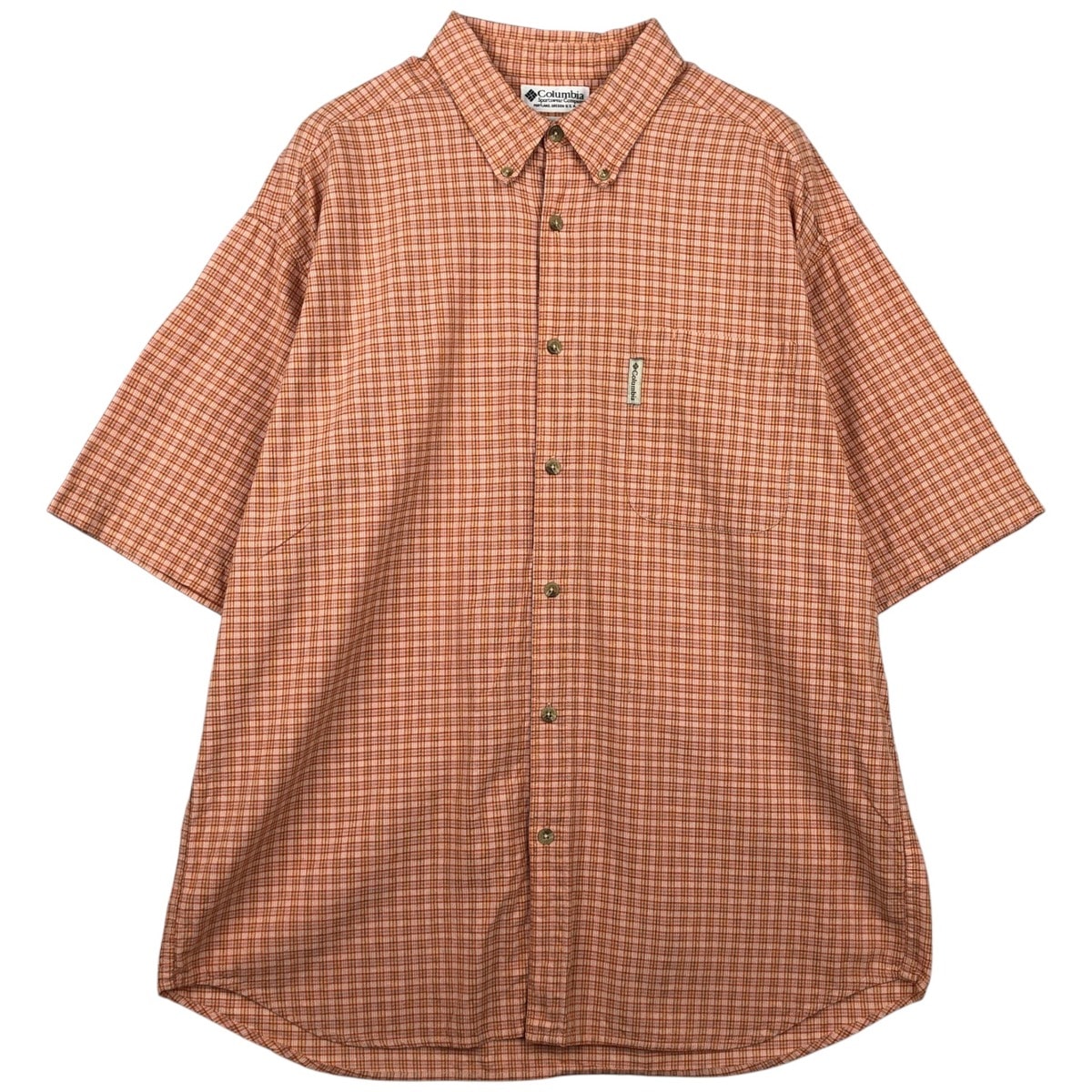古着 00年代 コロンビア Columbia 半袖 ボタンダウン チェックシャツ メンズXL相当/eaa641382