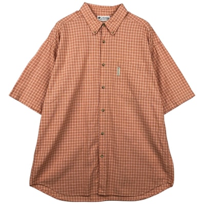 古着 00年代 コロンビア Columbia 半袖 ボタンダウン チェックシャツ メンズXL相当/eaa641382