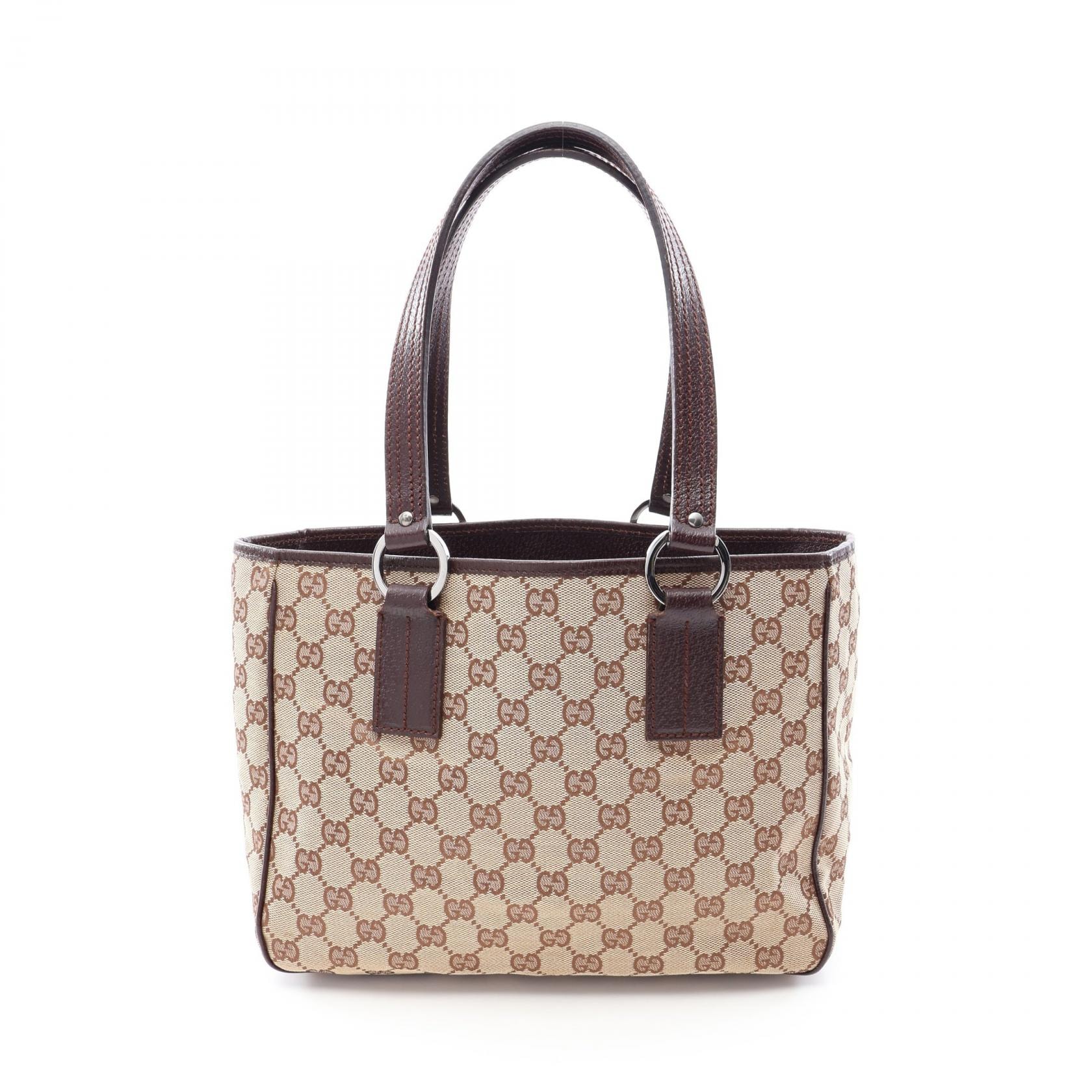 グッチ GUCCI トートバッグ バッグ キャンバス レザー レディース ベージュ系 / ブラウン系 113019 【中古】