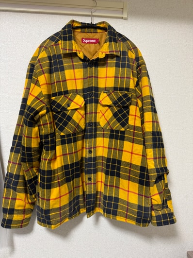 Supreme Quilted Plaid Shirt "Yellow"