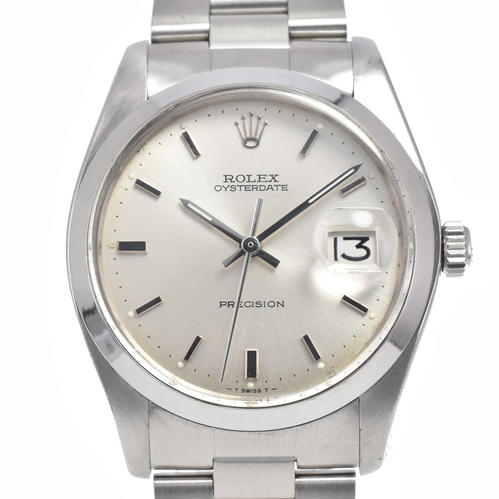 ロレックス ROLEX 6694 ヴィンテージ オイスターデイト プレシジョン Cal.1225 シルバー 手巻き メンズ 良品 腕時計 I#150501