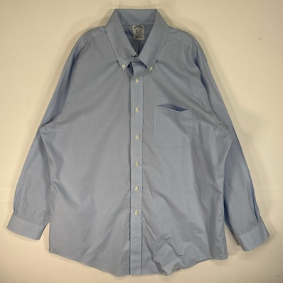 古着 ブルックスブラザーズ Brooks Brothers 長袖シャツ 胸ポケ CLASSIC ボタンダウン XL 水色系 チェック メンズ