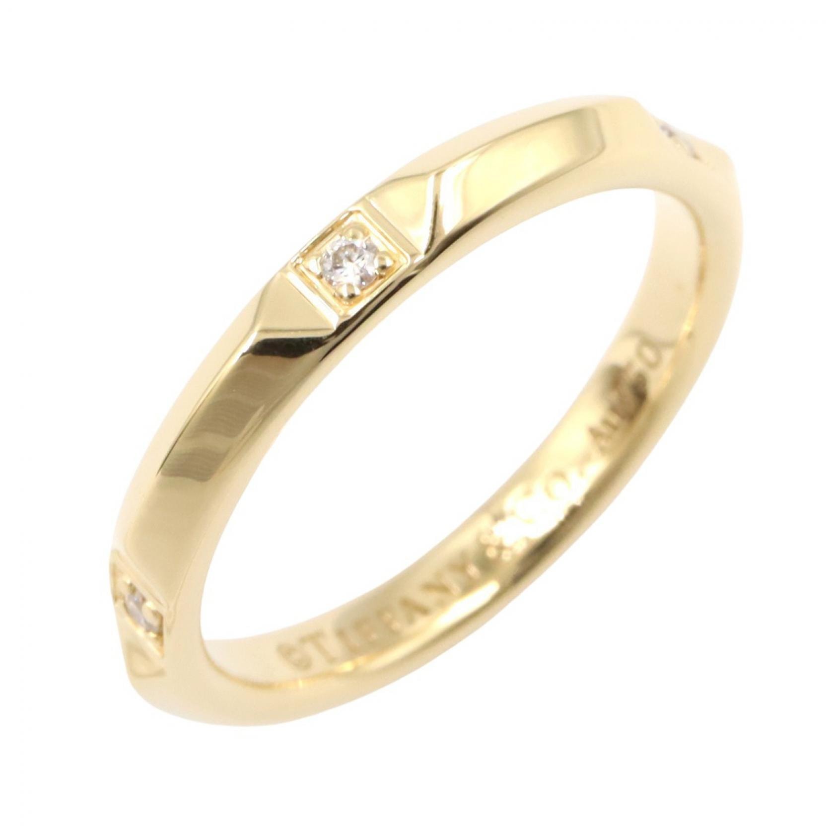 ティファニー TIFFANY&CO トゥルーバンド ダイヤ リング リング・指輪 ジュエリー K18(イエローゴールド) ダイヤモンド レディース ゴールド系 / クリア系 【中古】
