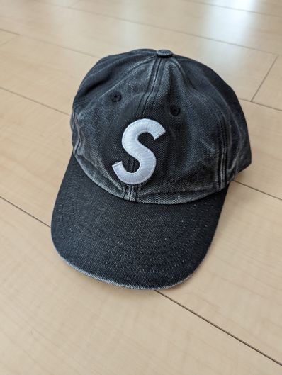 Supreme Pigment Canvas S Logo 6-Panel "Black"