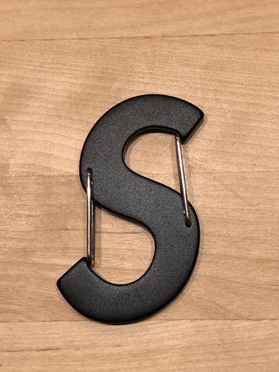 Supreme x Nite Ize S Logo Keychain "Black"