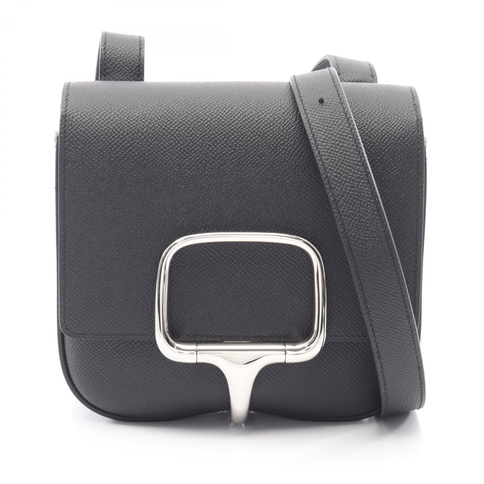 エルメス HERMES デッラ カヴァッレリア ミニ ショルダーバッグ バッグ レザー ヴォーエプソン K刻印(2025年製造) レディース ブラック系 【中古】