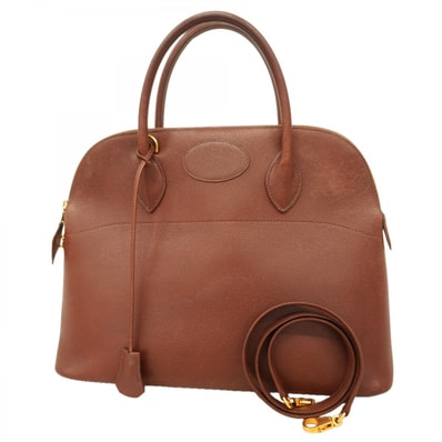 【6dc2685】エルメス ハンドバッグ ボリード35 クシュベル ブラウン ゴールド金具 ○Y刻印 2wayバッグ【中古】レディース