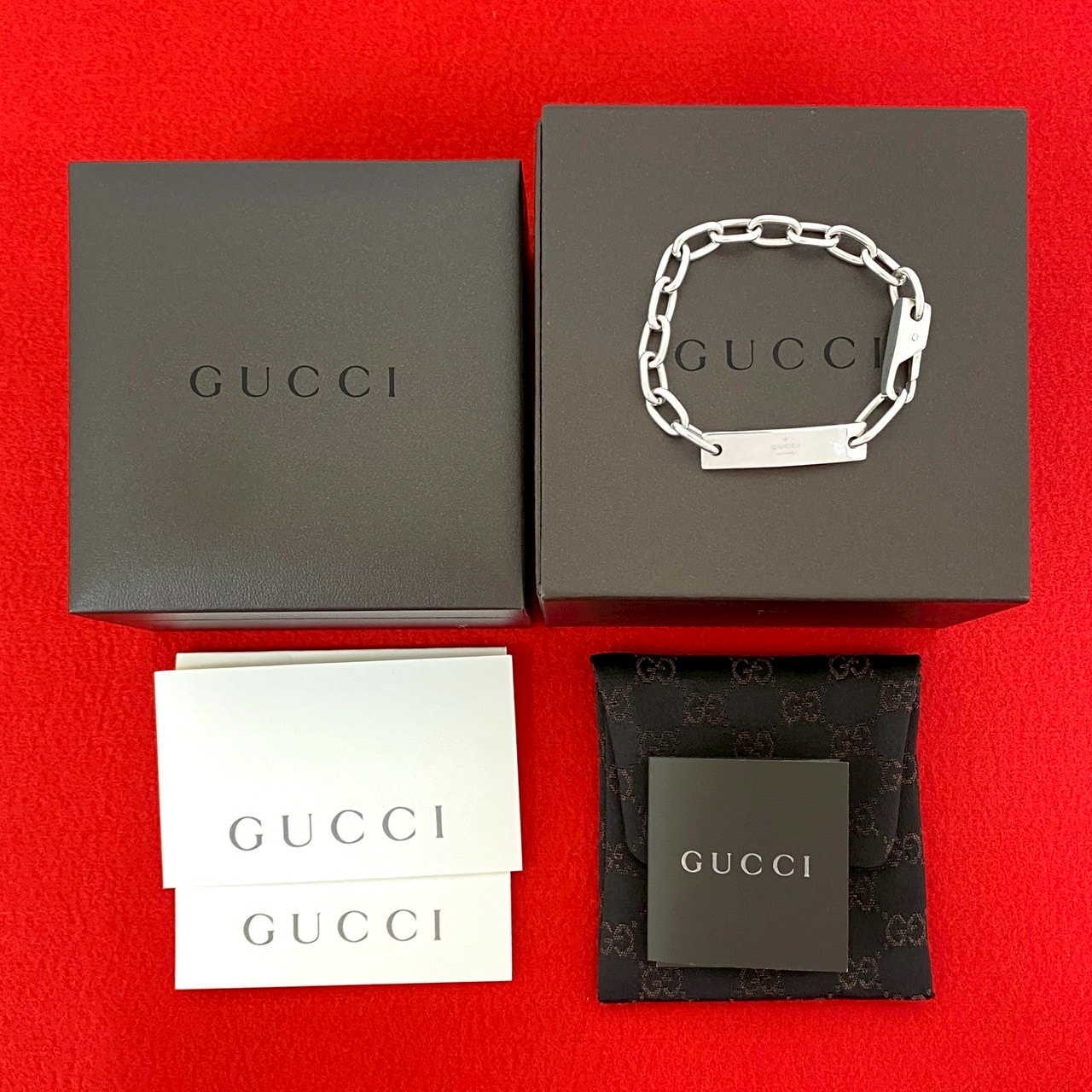B (目立った傷や汚れなし)】GUCCI グッチ ID プレート シルバー925 