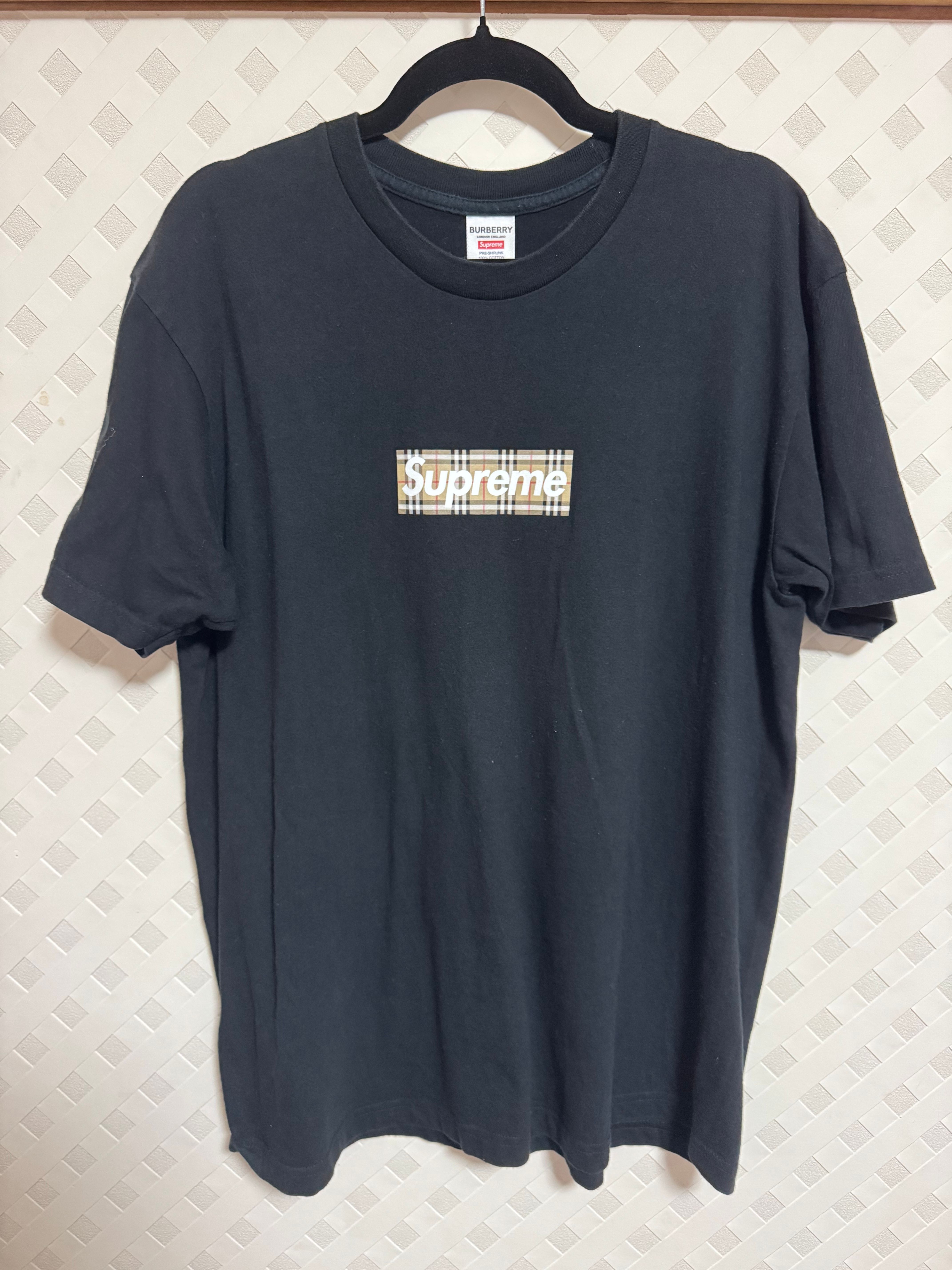 Supreme / Burberry Box Logo Tee "Black"
