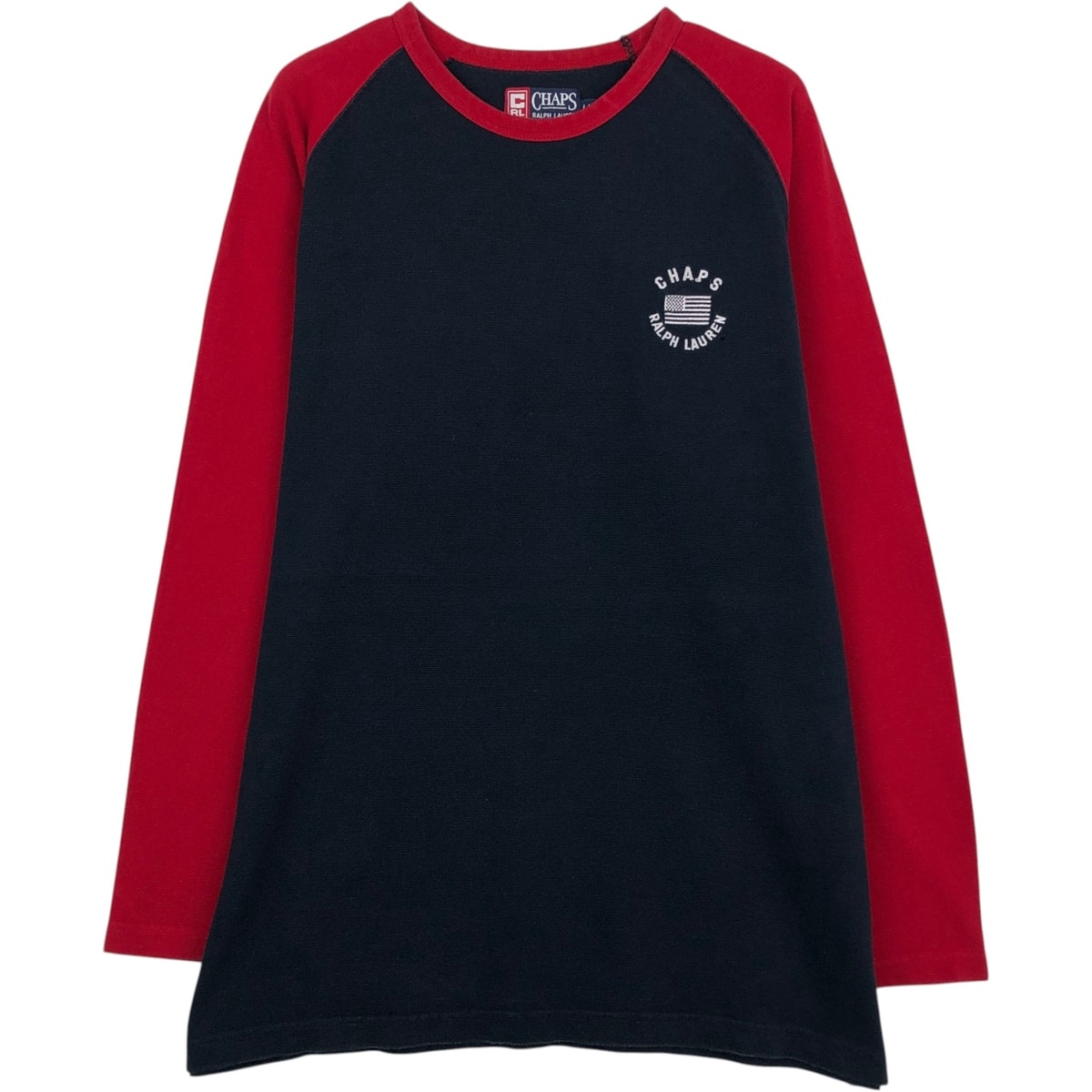 古着 ラルフローレン Ralph Lauren CHAPS チャップス ツートン サーマルロングTシャツ メンズL相当/eaa632438