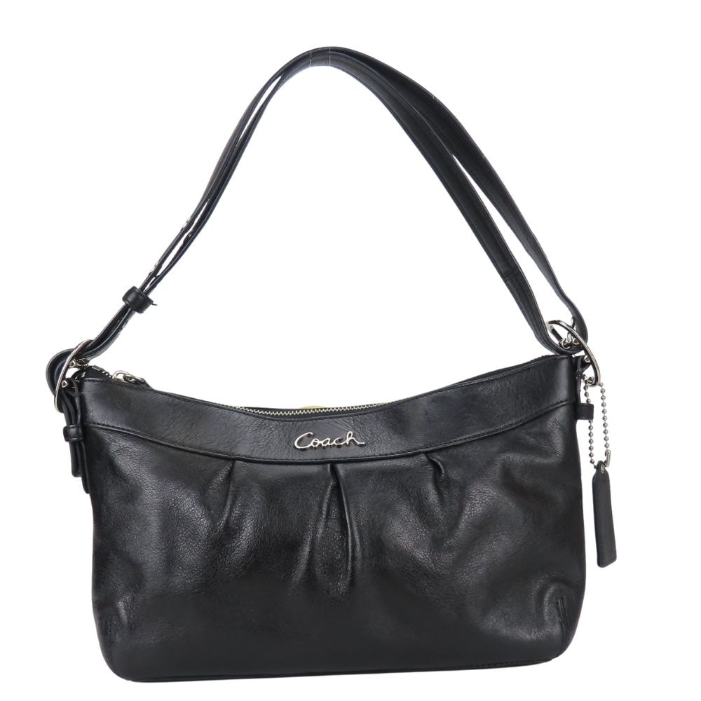 【中古】 コーチ ショルダーバッグ F15512 レザー ブラック 2WAY 斜め掛け シンプル オシャレ レディース 女性 COACH