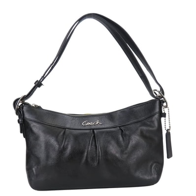 【中古】 コーチ ショルダーバッグ F15512 レザー ブラック 2WAY 斜め掛け シンプル オシャレ レディース 女性 COACH