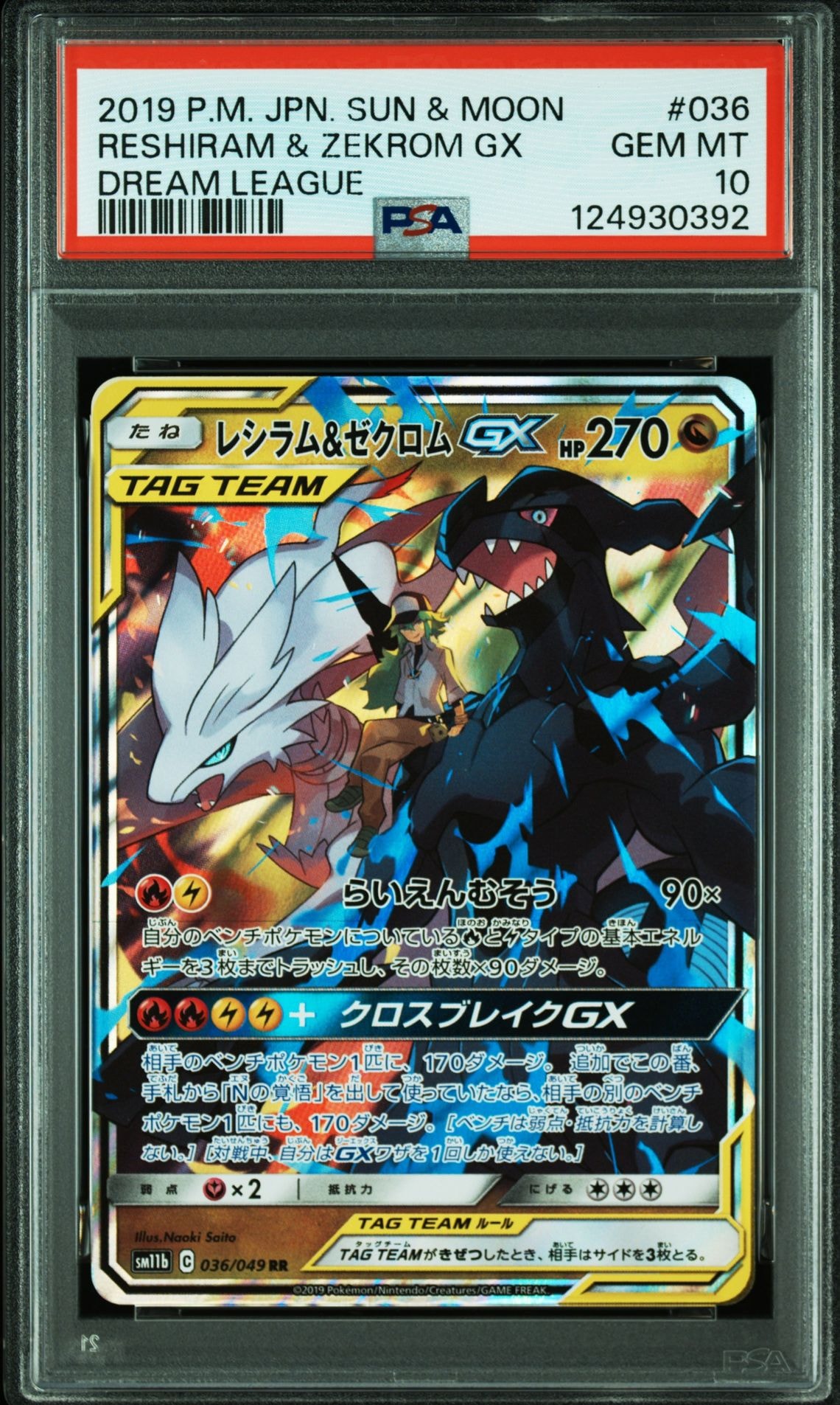 レシラム&ゼクロムGX (N) RR[SM11b 036/049](強化拡張パック「ドリームリーグ」)