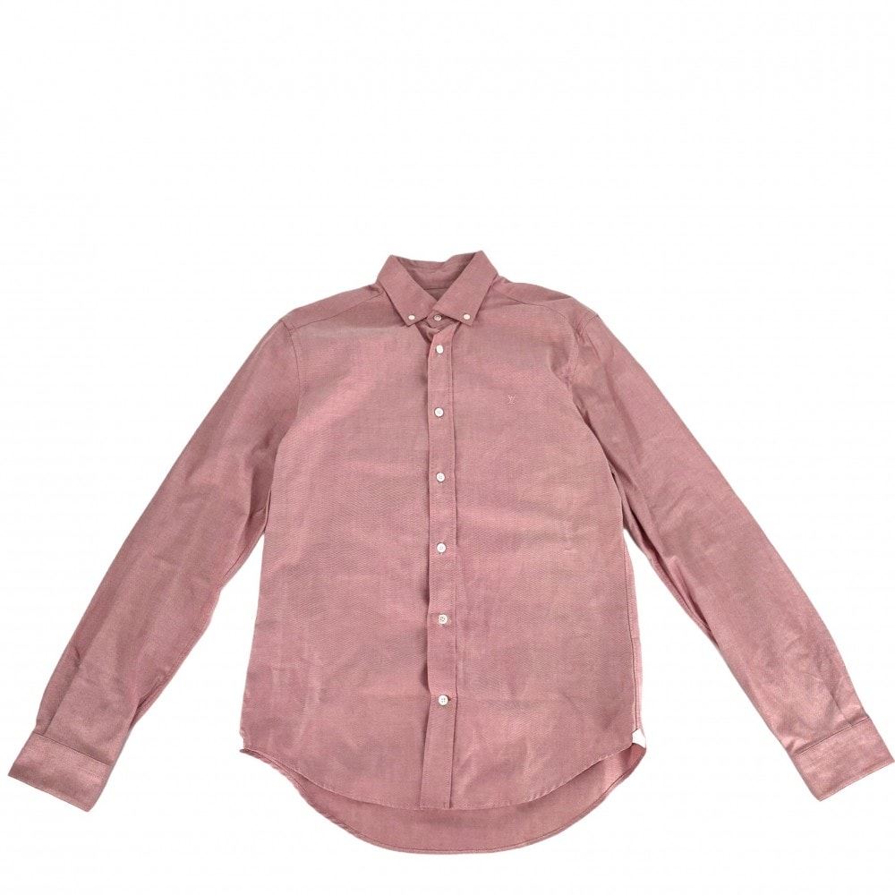 LOUIS VUITTON ルイヴィトン 長袖シャツ LV刺繍 アパレル トップス 服 S レッド 赤 コットン    メンズ オールシーズン【中古品】