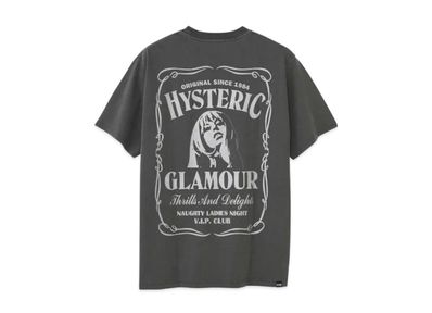 HYSTERIC GLAMOUR Whisky Woman T-Shirt "Black"