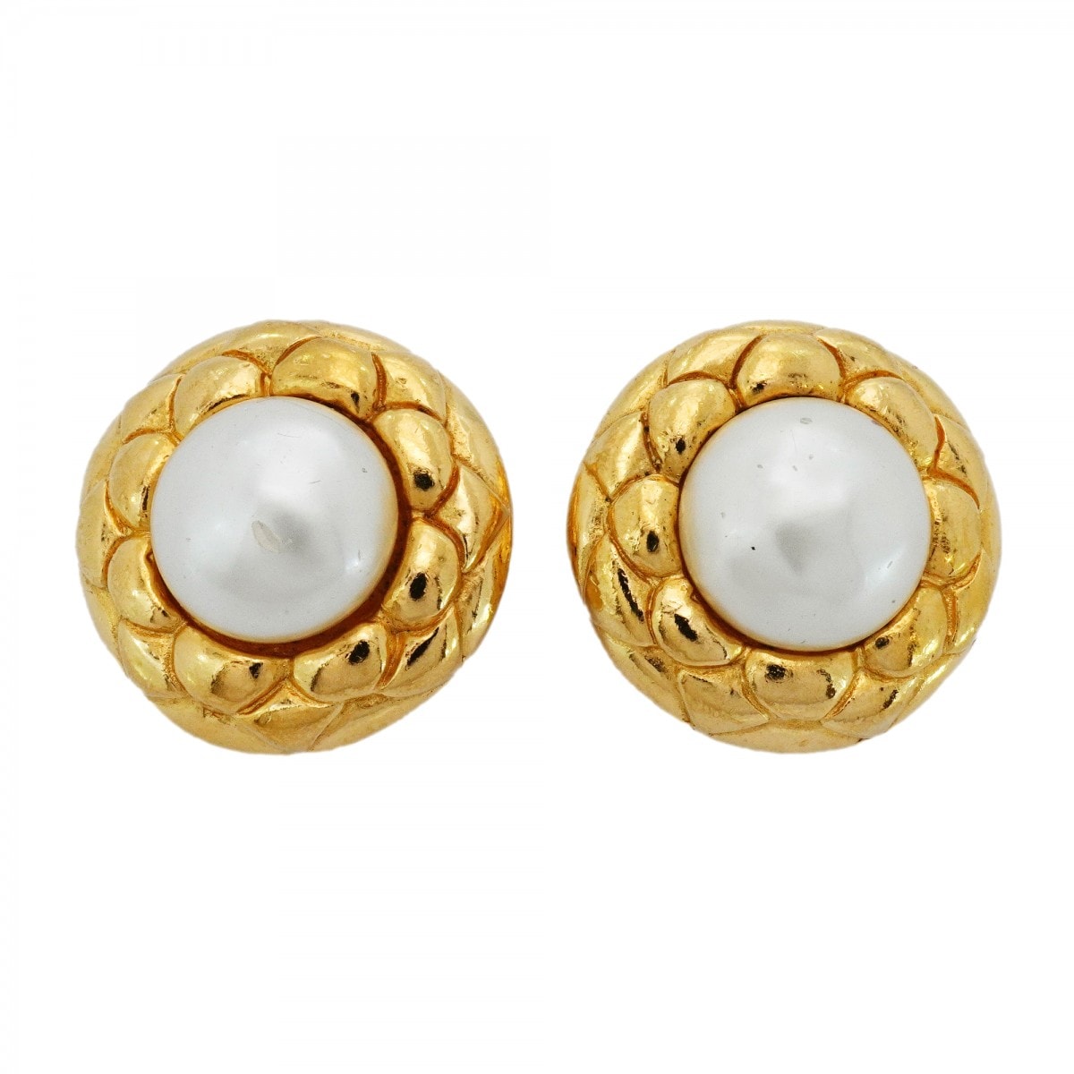 ★最終価格★SALE【6jcb0790】シャネル イヤリング ヴィンテージ GPメッキ フェイクパール ゴールド【中古】レディース