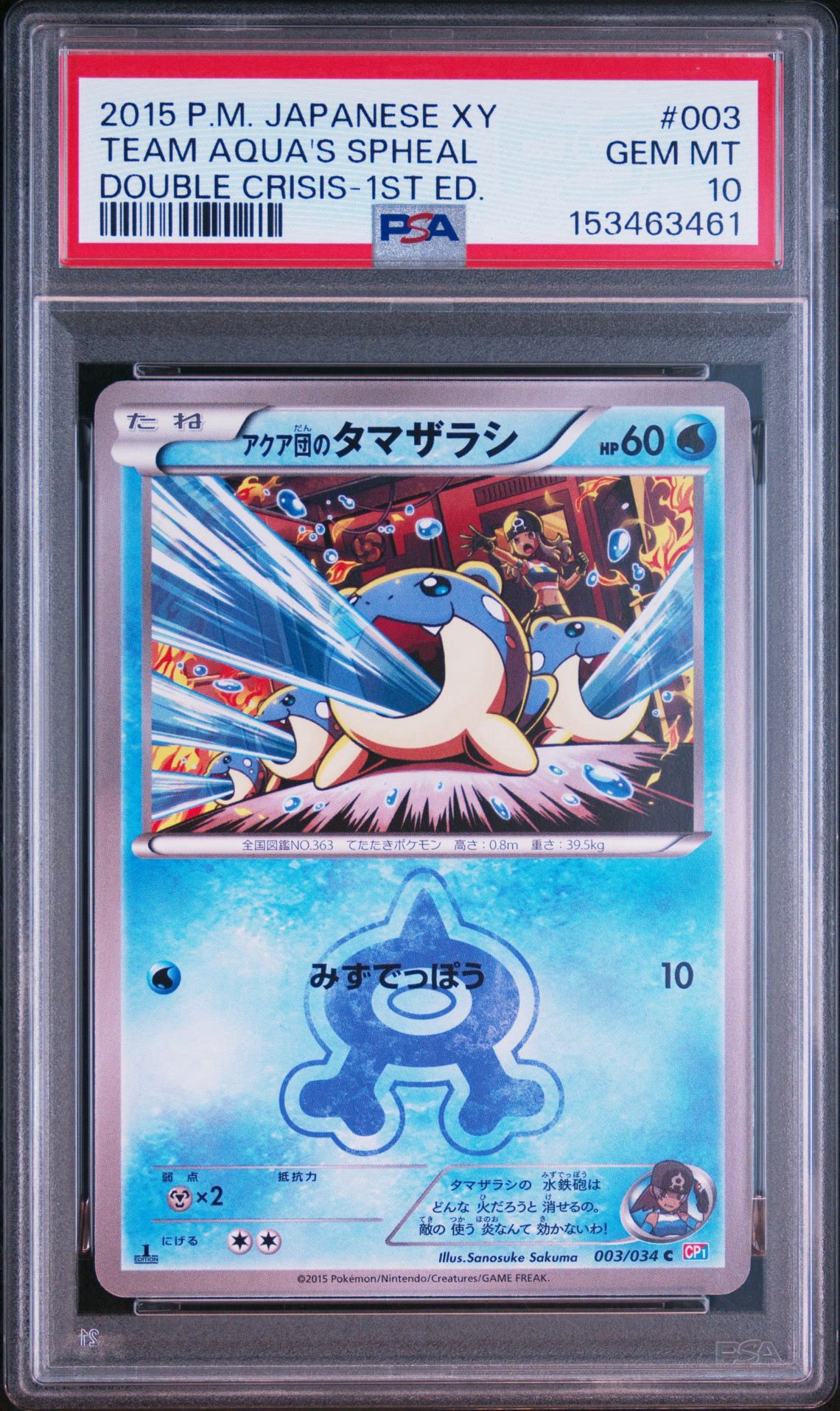PSA10】アクア団のタマザラシ C :1ED [CP1 003/034](コンセプトパック