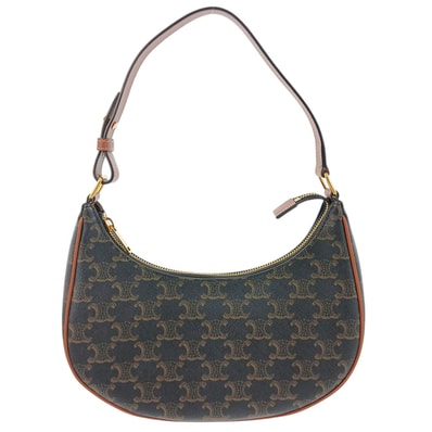 CELINE セリーヌ AVA アヴァ バッグ ショルダーバッグ 193952BZJ.04LU PVC レザー ブラウン ゴールド金具 レディース【中古】