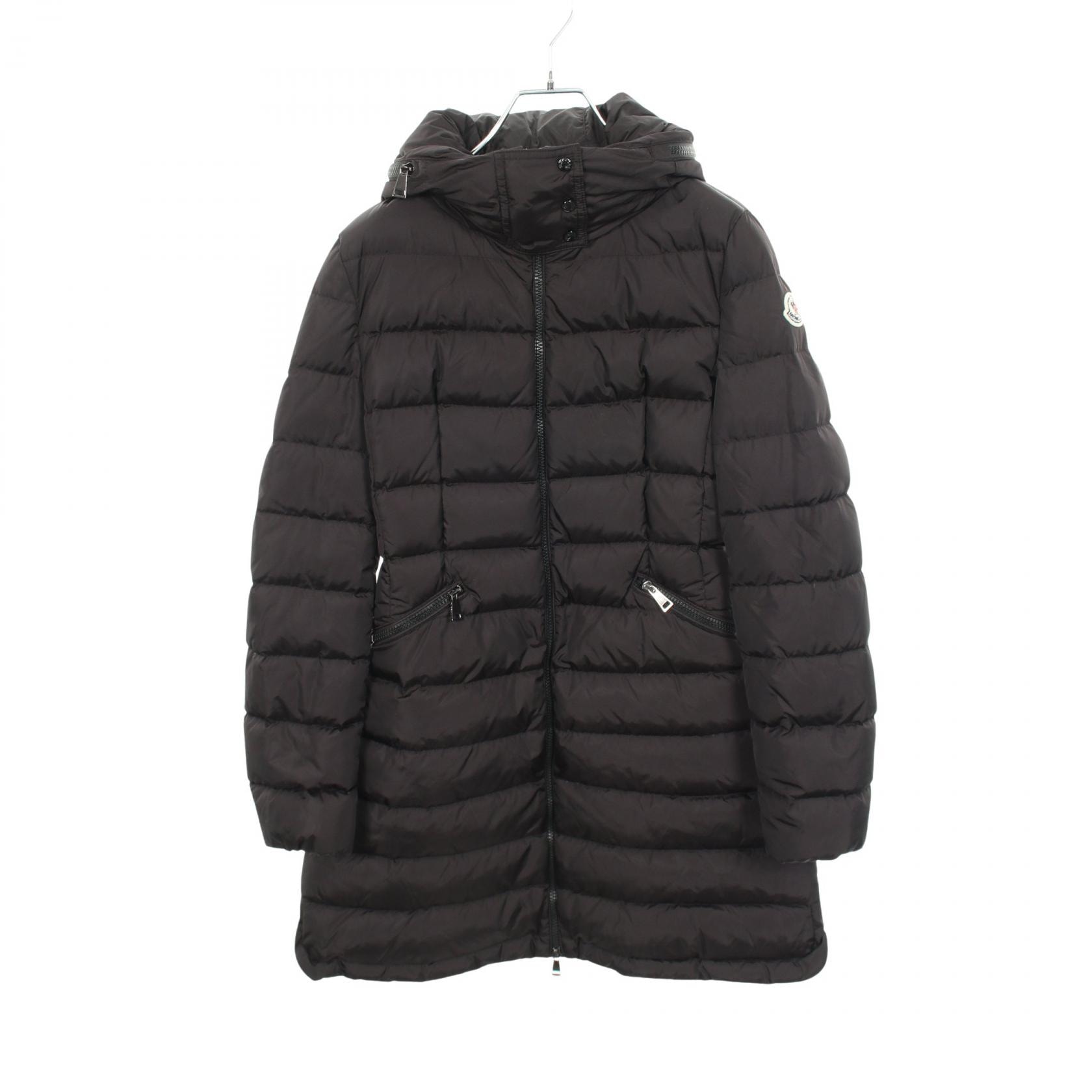 モンクレール MONCLER FLAMMETTE フラメッテ フード付き ダウンジャケット 衣料品 アウター ナイロン レディース ブラック系 4993105 【中古】