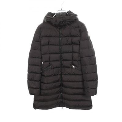 モンクレール MONCLER FLAMMETTE フラメッテ フード付き ダウンジャケット 衣料品 アウター ナイロン レディース ブラック系 4993105 【中古】