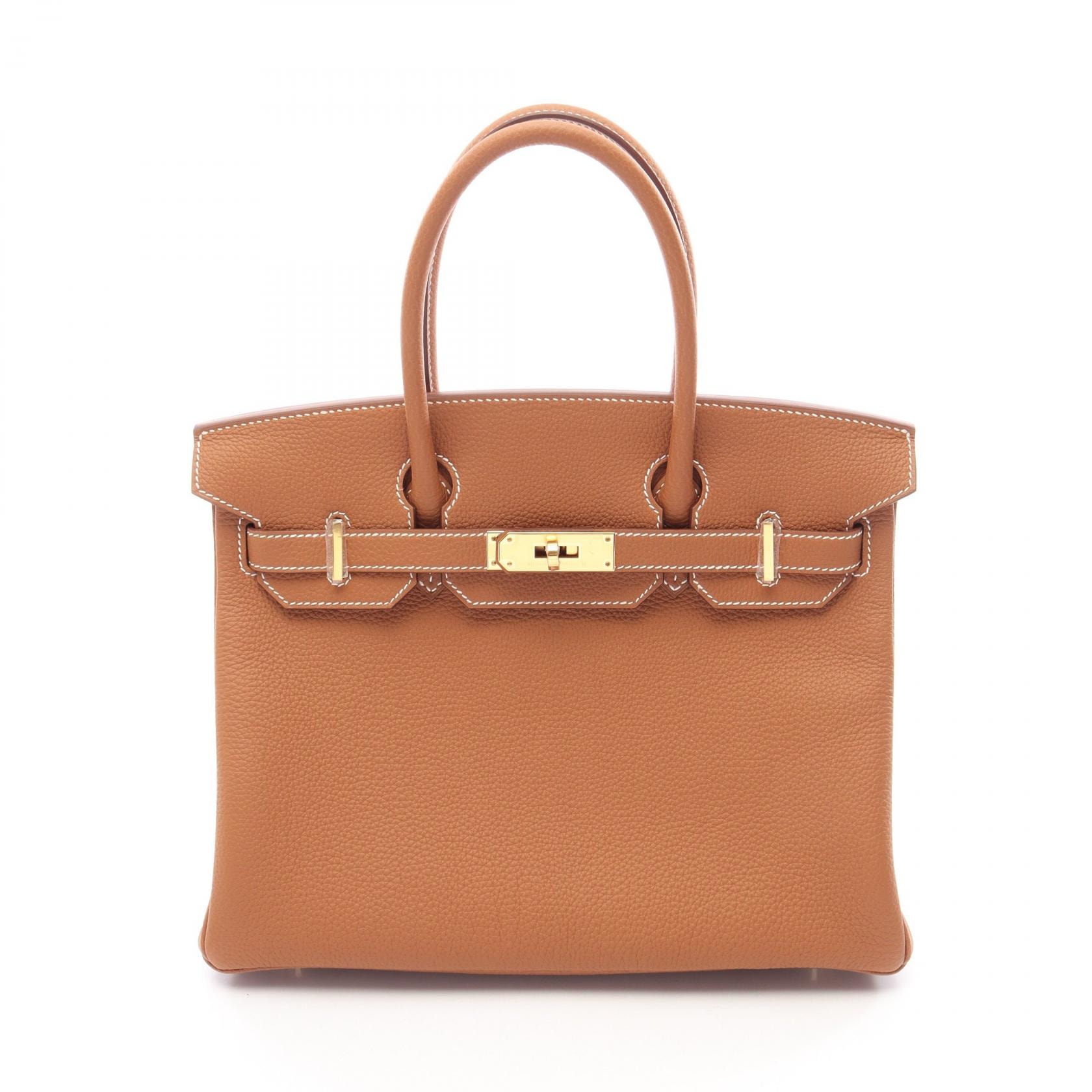 エルメス HERMES バーキン30 ゴールド ハンドバッグ バッグ トゴ トゴ レディース ブラウン系 【中古】