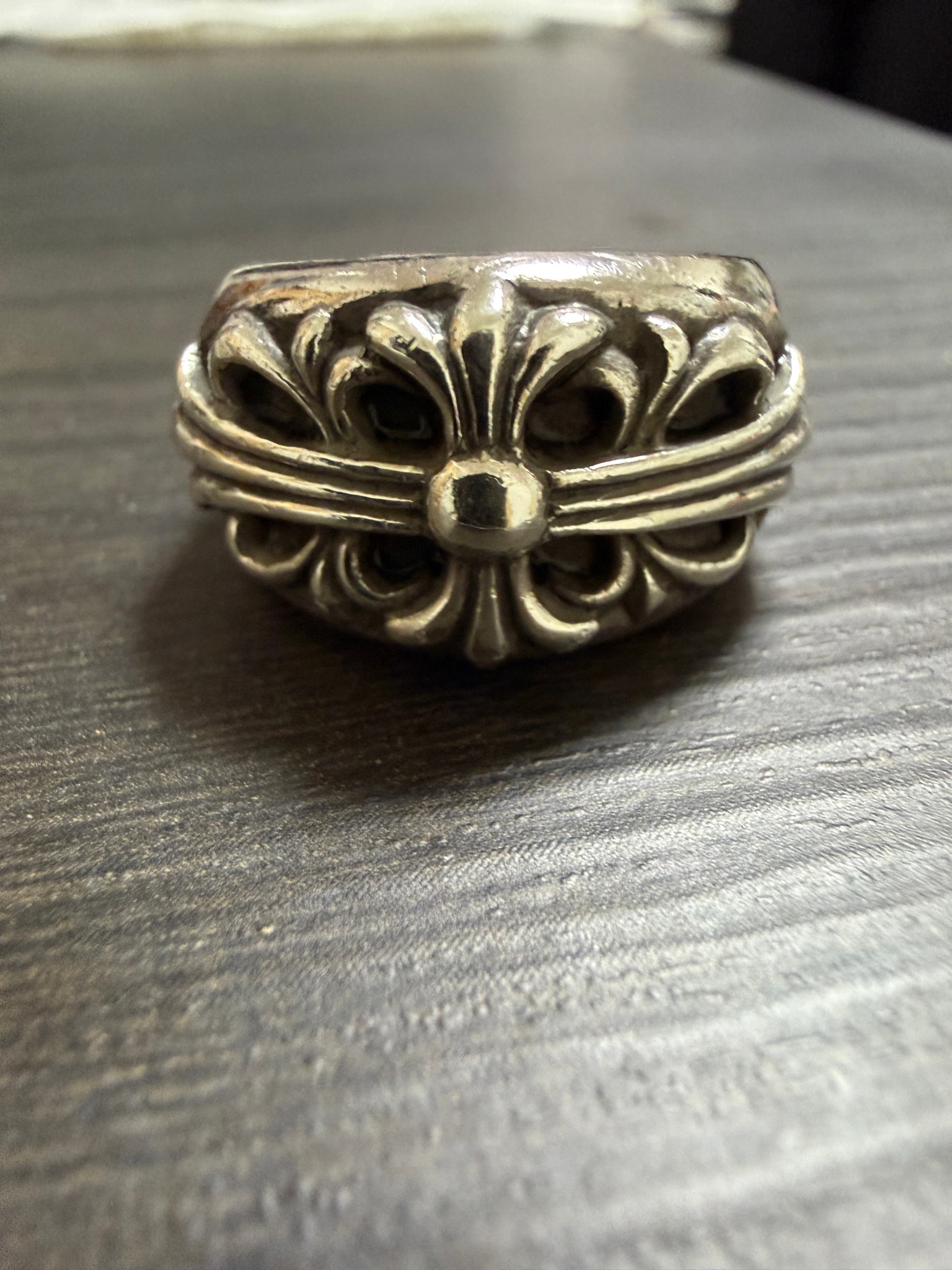 Chrome Hearts Floral Cross Ring "Silver"