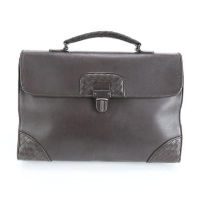 ■美品 ボッテガヴェネタ イントレチャートビジネス バッグ レザー