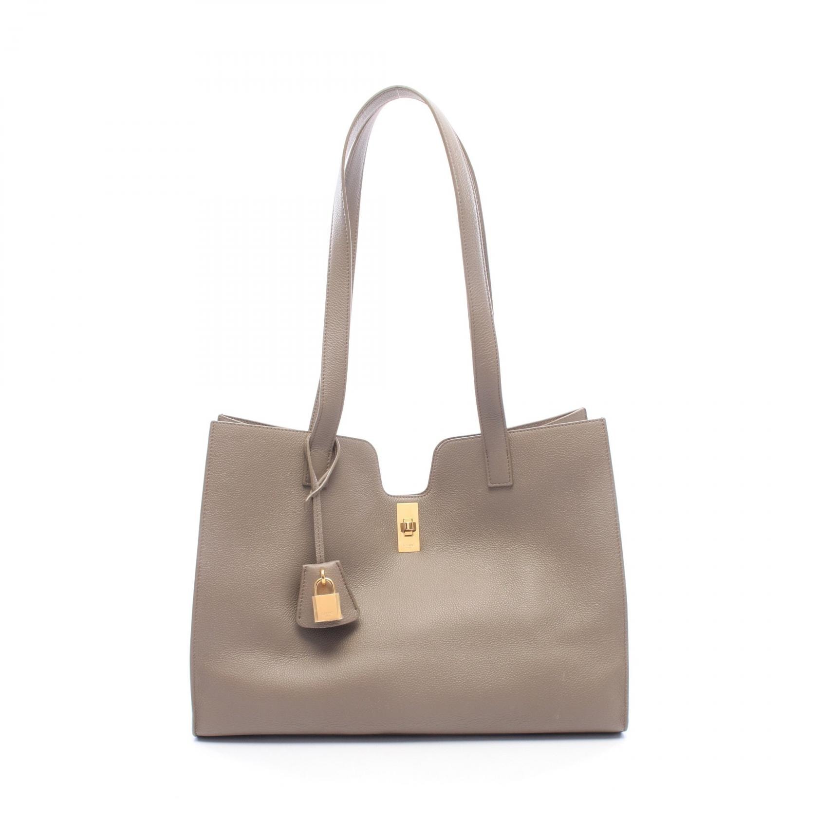 セリーヌ CELINE カバ 16 セーズ トートバッグ バッグ レザー レディース ベージュ系 【中古】
