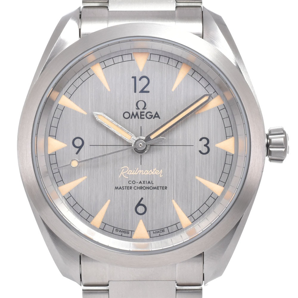 オメガ OMEGA 220.10.40.20.06.001 シーマスター レイルマスター コーアクシャル マスター クロノメーター 自動巻き メンズ 美品 M#151096
