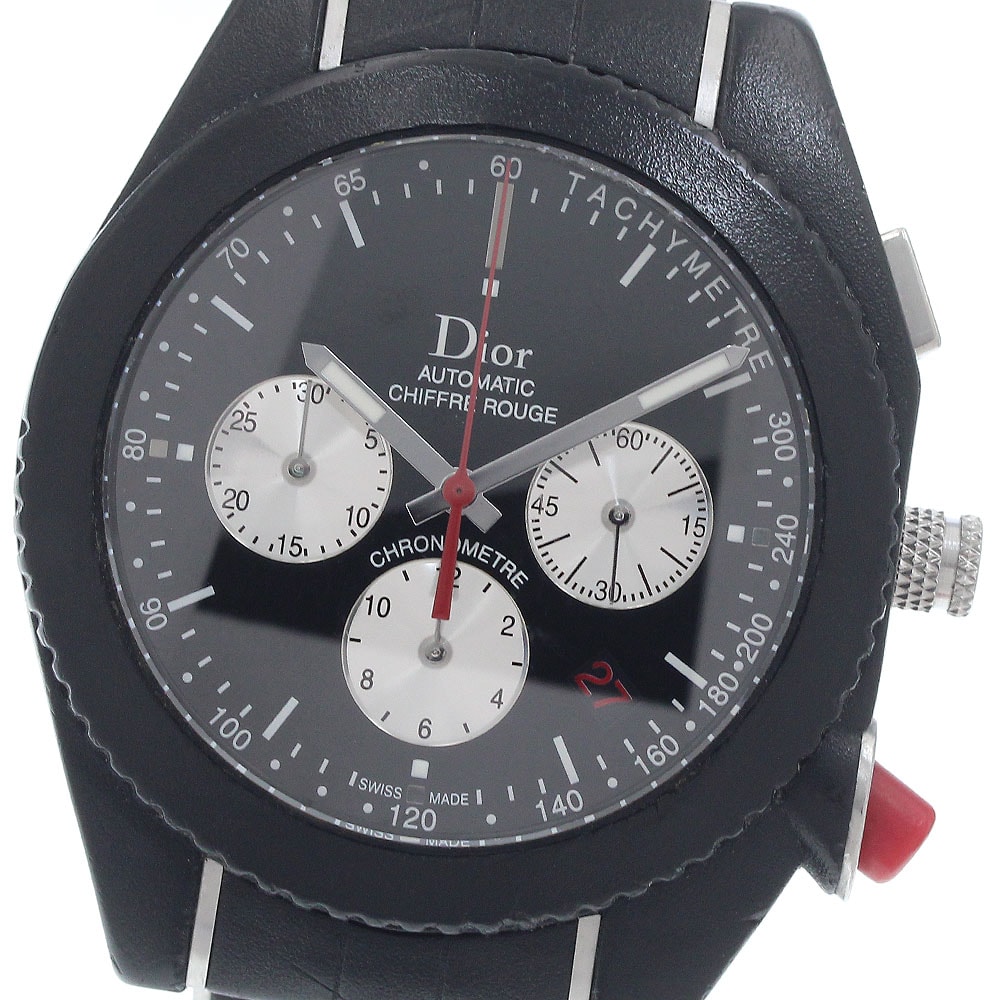 ディオール シフルルージュ クロノ ブラックタイム メンズ 【中古】