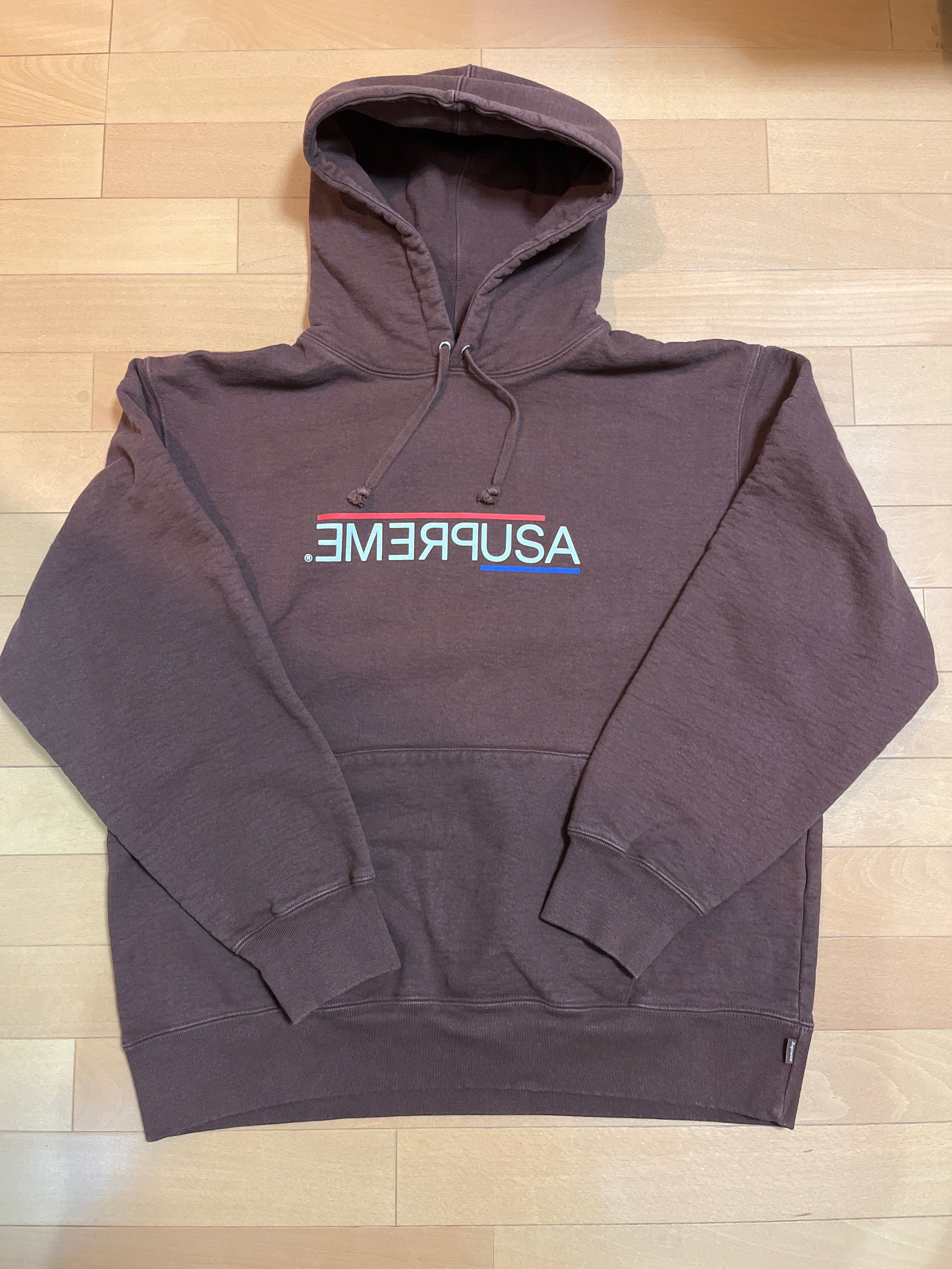 Supreme USA Hooded Sweatshirt "Brown"