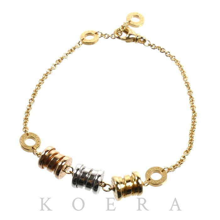 BVLGARI ブルガリ K18YG/PG/WG ビーゼロワン エレメント ブレスレット 10.2g 16/18cm レディース【中古】【美品】