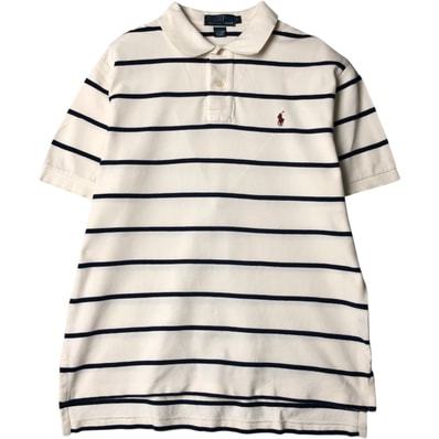 古着 ラルフローレン Ralph Lauren POLO by Ralph Lauren 半袖 ボーダー ポロシャツ メンズL相当/eaa578102