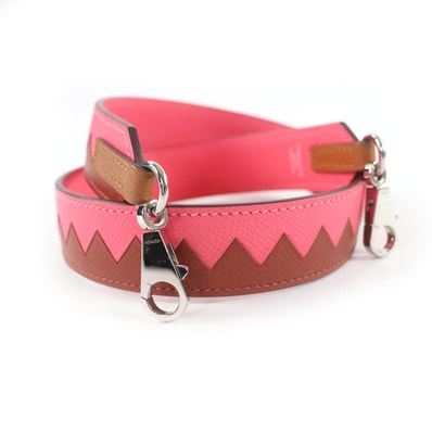 美品 エルメス ショルダーストラップ バンドリエール トレサージュ キュイール