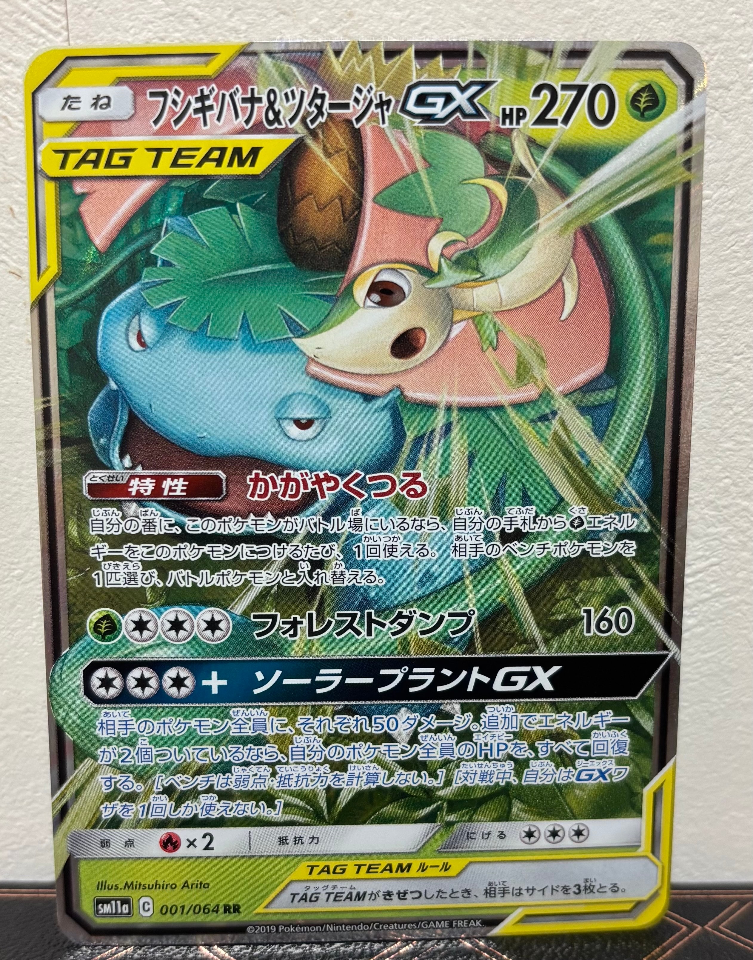 フシギバナ&ツタージャGX RR [SM11a 001/064](強化拡張パック「リミックスバウト」)