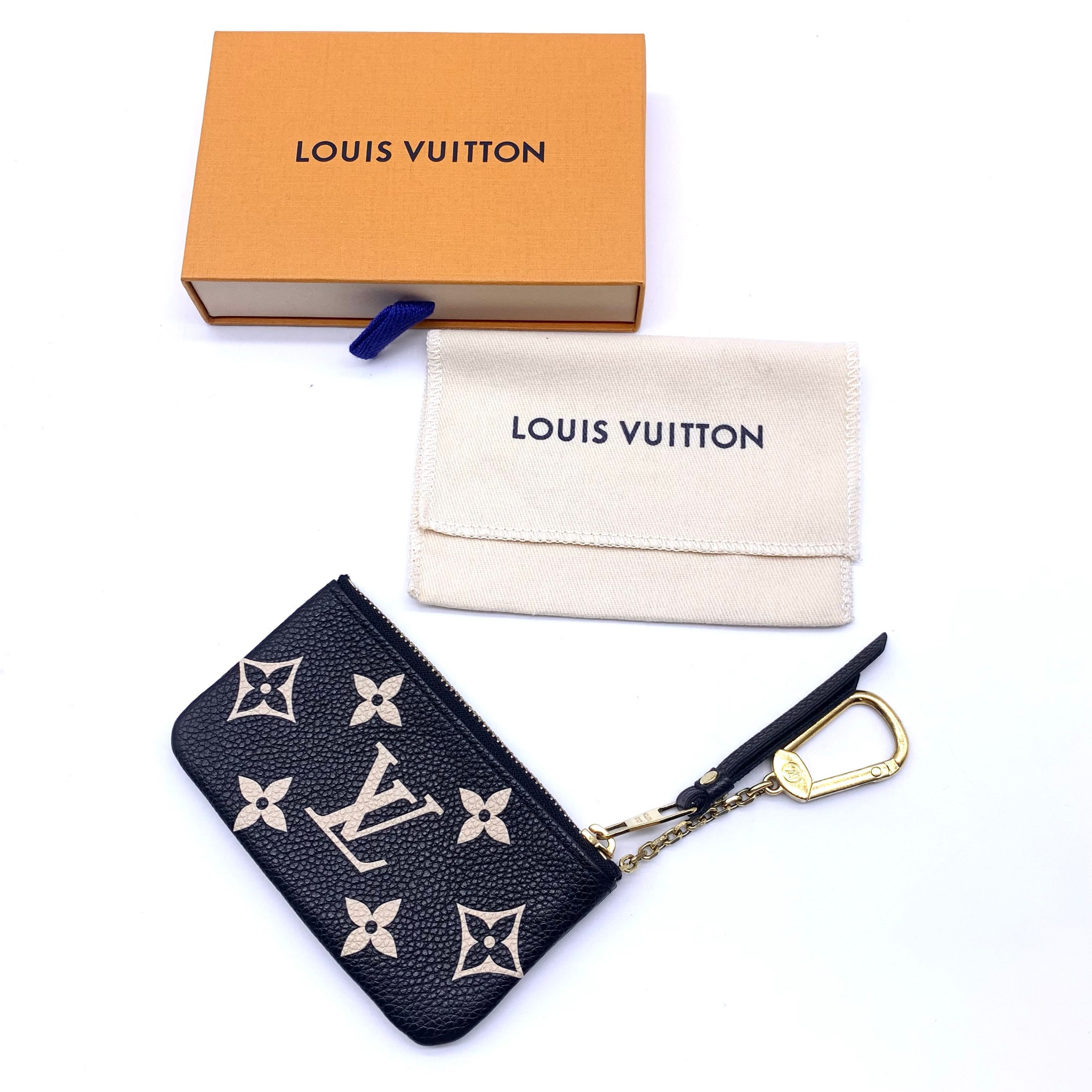 Louis Vuitton Key Pouch Monogram Empreinte Leather "Noir"