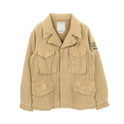 ビズビム VISVIM ACHSE JACKET ヴィンテージ加工 衣料品 アウター コットン メンズ カーキ系 【中古】