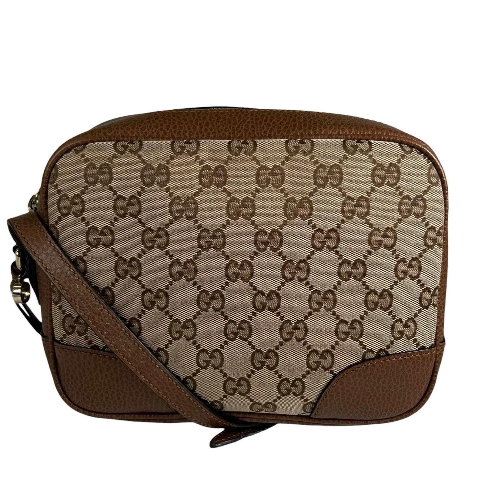 GUCCI グッチ 449413 ショルダーバッグ GGキャンバス ブラウン レディース【中古】