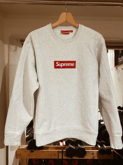 Supreme Box Logo Crewneck Sweatshirt "Ash Grey" (18FW)