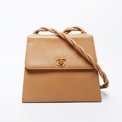 シャネル CHANEL ココマーク キャビアスキン 台形 ショルダーバッグ【中古】