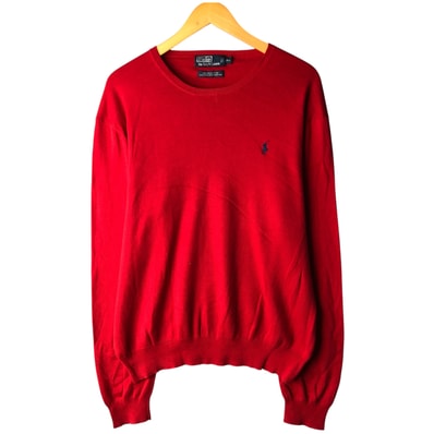 古着 ラルフローレン Ralph Lauren POLO by Ralph Lauren ピマコットンニットセーター メンズXL相当/eaa482629