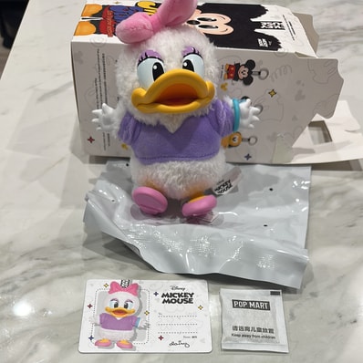 POP MART DISNEY Mickey Family Cute Together Series Plush Keychain Daisy